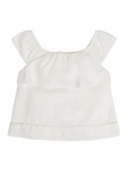 Guess Bluzka J3GH01 WE8R0 Biały Regular Fit. Białe bluzki i koszule dziewczęce Guess, z aplikacjami, z lyocellu, bez kołnierzyka, bez ramiączek. Za 169.99 zł.