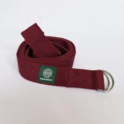 Pasek do jogi z bawełny organicznej Samarali. Czerwone paski damskie SAMARALI, bez wzorów, z bawełny. Za 99.00 zł.