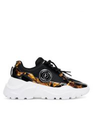 Versace Jeans Couture Sneakersy 79VA3SC7 ZSC80 G89 Czarny. Czarne obuwie sportowe damskie Versace Jeans Couture, z jeansu, bez zapięcia. Za 559.99 zł.