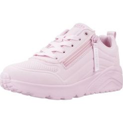 Buty SKECHERS UNO LITE - EASY ZIP Rose. Czerwone obuwie trekkingowe damskie Skechers, z materiału, bez zapięcia. Za 247.00 zł.