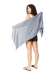 Aller Simplement Szal w kolorze niebieskim - 180 x 50 cm rozmiar: 180x50 cm. Niebieskie szaliki damskie Aller Simplement, bez wzorów, z bawełny. Za 17.99 zł.