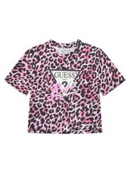 Guess T-Shirt J5YI07 K6YW4 Różowy Regular Fit. Czerwone koszulki i t-shirty dziewczęce Guess, z aplikacjami, z bawełny, bez kołnierzyka, bez ramiączek. Za 89.99 zł.