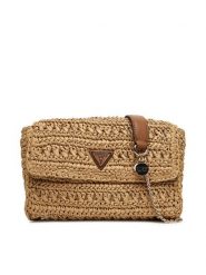 Guess Torebka Irene HWWG86 85210 Brązowy. Brązowe torebki wieczorowe damskie Guess, z aplikacjami, bez dodatków. Za 329.99 zł.