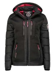 Geographical Norway Kurtka zimowa "Beachwood" w kolorze czarnym rozmiar: XXL. Czarne kurtki damskie Geographical Norway, na zimę, xxl, z aplikacjami, z puchu, bez kaptura. Za 249.76 zł.