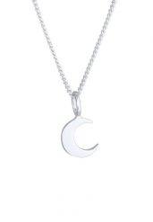 Elli Ladies Moon Half Moon Astro Basic łańcuch krawężnikowy w 925 Sterling Silver Naszyjniki 1 ct Damski. Szare naszyjniki damskie Elli, srebrne. Za 211.64 zł.