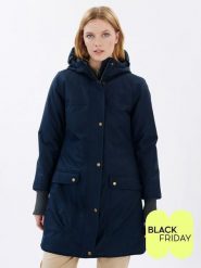 Finside Parka zimowa "Oikku" w kolorze granatowym rozmiar: 44. Niebieskie parki damskie finside, na zimę, s, bez kaptura. Za 620.99 zł.