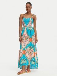 Maaji Sukienka letnia Isadora PT2123CLD009 Błękitny Regular Fit. Niebieskie sukienki damskie Maaji, bez wzorów, z wiskozy, bez ramiączek. Za 549.99 zł.