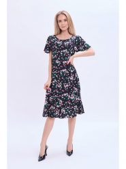 Marks & Spencer Sukienka w kolorze czarno-jasnoróżowym rozmiar: 47. Czarne sukienki damskie Marks & Spencer, bez wzorów, z wiskozy, bez ramiączek. Za 83.62 zł.