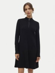 Vero Moda Sukienka dzianinowa Nancy 10309303 Czarny Loose Fit. Czarne sukienki damskie Vero Moda, bez wzorów, z dzianiny, bez ramiączek. Za 129.99 zł.