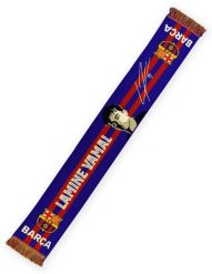 FC Barcelona 25-26, oficjalny szalik - podpisany, Lamine Yamal. Czerwone szaliki damskie FC BARCELONA, bez wzorów, z bawełny. Za 126.97 zł.