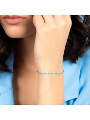 OR ÉCLAT Złota bransoletka "Amada Turquoise" rozmiar: onesize. Żółte bransoletki damskie Or Éclat, złote. Za 565.99 zł.