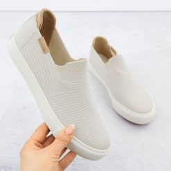 Tenisówki tekstylne slip on beżowe Big Star RR274721. Brązowe obuwie sportowe casual damskie Big Star, z tkaniny, bez zapięcia. Za 99.00 zł.
