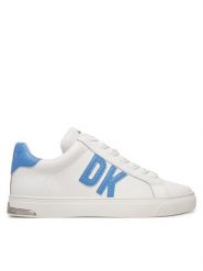 DKNY Sneakersy Abeni Lace Up Sneaker K1300916 Biały. Białe obuwie sportowe damskie DKNY, ze skóry, bez zapięcia. Za 269.99 zł.