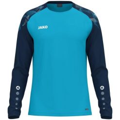 Dżersej z długim rękawem Jako Sonic. Niebieskie swetry klasyczne damskie JAKO, na zimę, z dżerseju, bez kołnierzyka. Za 316.50 zł.