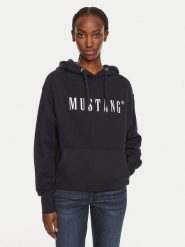 Mustang Bluza Margo 1013934 Granatowy Oversize. Niebieskie bluzy damskie Mustang, l, bez wzorów, z bawełny, bez kaptura. Za 189.99 zł.