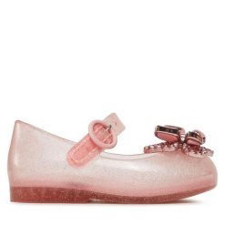 Baleriny Melissa. Czerwone baleriny dziewczęce Melissa, bez wzorów, bez obcasa, bez zapięcia. Za 159.99 zł.