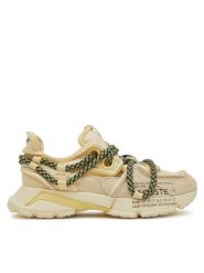 Lacoste Sneakersy 7-49SFA0014 Żółty. Żółte obuwie sportowe damskie Lacoste, ze skóry, bez zapięcia. Za 509.99 zł.