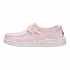 HEYDUDE Damskie Mokasyny Wendy Espadrille Hibiscus. Białe mokasyny damskie Hey dude, z materiału, bez obcasa. Za 359.00 zł.