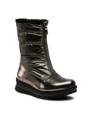 Nelli Blu Śniegowce CS5595-01 Srebrny. Szare kozaki dziewczęce Nelli Blu, bez wzorów, ze skóry, bez obcasa, bez zapięcia. Za 89.99 zł.