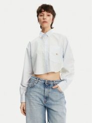 Calvin Klein Jeans Koszula J20J225078 Błękitny Regular Fit. Niebieskie koszule damskie Calvin Klein Jeans, xl, bez wzorów, z bawełny, bez kołnierzyka, bez ramiączek. Za 199.99 zł.