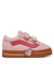 Vans Sneakersy Old Skool V Heart VN000D4SBIY1 Różowy. Czerwone buty sportowe dziewczęce Vans, bez wzorów, ze skóry, bez zapięcia. Za 169.99 zł.