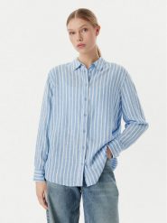 Vero Moda Koszula Linn 10305085 Niebieski Relaxed Fit. Niebieskie koszule damskie Vero Moda, s, bez wzorów, ze lnu, bez kołnierzyka, bez ramiączek. Za 189.99 zł.