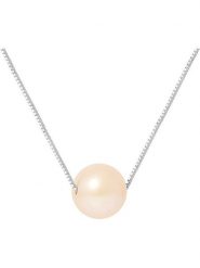 Mitzuko Srebrny naszyjnik z perłą w kolorze jasnoróżowym - dł. 42 cm rozmiar: onesize. Różowe naszyjniki damskie Mitzuko, z perłą, srebrne. Za 208.99 zł.