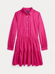 Polo Ralph Lauren Sukienka codzienna Tierdshrtdrs 313925702001 Różowy Regular Fit. Czerwone sukienki dziewczęce Polo Ralph Lauren, bez wzorów, z bawełny, bez ramiączek, proste. Za 369.99 zł.