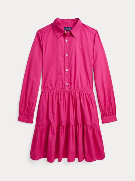 Polo Ralph Lauren Sukienka codzienna Tierdshrtdrs 313925702001 Różowy Regular Fit. Czerwone sukienki dziewczęce Polo Ralph Lauren, bez wzorów, z bawełny, bez ramiączek, proste. Za 539.99 zł.