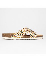 BAYTON Klapki "Elche" ze wzorem rozmiar: 39. Klapki damskie Bayton, bez wzorów, z otwartym noskiem, bez obcasa, bez zapięcia. Za 159.59 zł.