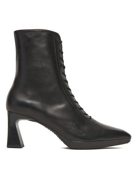 Hispanitas Trzewiki HI254379 Czarny. Czarne botki damskie Hispanitas, ze skóry, bez obcasa, na słupku, bez zapięcia. Za 859.99 zł.