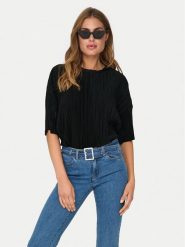 ONLY Bluzka Ravenna 15318506 Czarny Regular Fit. Czarne bluzki damskie Only, xs, bez wzorów, z syntetyku, bez kołnierzyka, bez ramiączek. Za 129.99 zł.