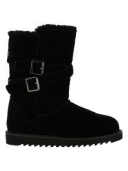 NICEBAY Skórzane kozaki zimowe "Mells Waterproof" w kolorze czarnym rozmiar: 38. Czarne kozaki damskie NICEBAY, na zimę, z materiału, bez obcasa, bez zapięcia. Za 255.34 zł.