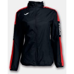 Damska kurtka Joma Championship IV czarno-czerwona XS. Czarne kurtki damskie Joma, na wiosnę, xs, bez wzorów, z kapturem. Za 169.99 zł.