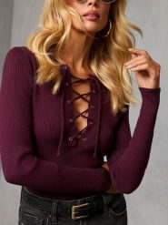 Milan Kiss Sweter w kolorze bordowym rozmiar: L. Czerwone swetry klasyczne damskie Milan Kiss, l, ze splotem, bez kołnierzyka. Za 152.99 zł.