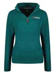 Maison Montaigne Bluza polarowa "Tumai" w kolorze ciemnozielonym rozmiar: XXL. Zielone bluzy damskie Maison Montaigne, xxl, bez wzorów, z polaru, bez kaptura. Za 47.94 zł.