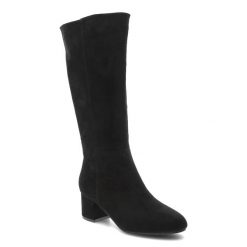 Kozaki damskie S.Barski o klasycznym fasonie z wysoką cholewką i stabilnym obcasem typu klocek czarne, HY62-8131 Black. Czarne kozaki damskie S.BARSKI, na zimę, przed kolano, bez obcasa, na obcasie, bez zapięcia. Za 189.00 zł.