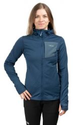 Bluza z kapturem damska Rab Superflux Hoody. Niebieskie bluzy damskie RAB, s, bez wzorów, z materiału, z kapturem. Za 429.99 zł.