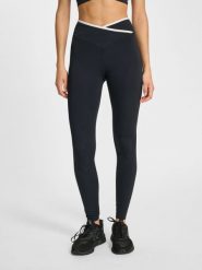 Damskie legginsy z wysokim stanem Hummel Wrap. Czarne legginsy damskie Hummel, l, bez wzorów, z materiału, z podwyższonym stanem, na fitness i siłownię. Za 249.00 zł.