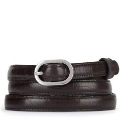 Pasek GINO ROSSI. Brązowe paski damskie Gino Rossi, bez wzorów. Za 79.99 zł.