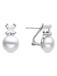 Luxenter Srebrne kolczyki z perłami rozmiar: onesize. Szare kolczyki damskie Luxenter, z cyrkonią, srebrne. Za 130.99 zł.