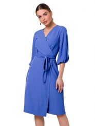 Stylove Sukienka w kolorze niebieskim rozmiar: M. Niebieskie sukienki damskie Stylove, bez wzorów, z tkaniny, bez ramiączek. Za 304.95 zł.