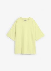 T-shirt oversize z ciężkiej bawełny organicznej. Niebieskie t-shirty damskie bonprix, bez wzorów, z bawełny, bez kołnierzyka. Za 39.99 zł.