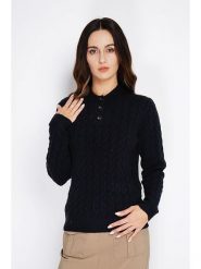 C& Jo Sweter w kolorze czarnym rozmiar: 42. Czarne swetry klasyczne damskie C& Jo, z kaszmiru, bez kołnierzyka. Za 152.99 zł.