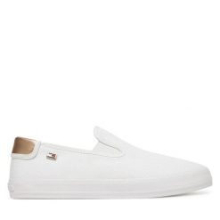 Tenisówki Tommy Hilfiger. Białe trampki damskie Tommy Hilfiger, bez wzorów, bez zapięcia. Za 219.99 zł.