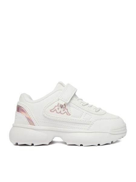 Kappa Sneakersy CEOWB-SS24-3CK10 Biały. Białe buty sportowe dziewczęce Kappa, ze skóry, bez zapięcia. Za 129.99 zł.