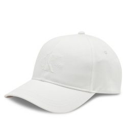 Czapka z daszkiem Calvin Klein. Białe czapki z daszkiem damskie Calvin Klein, bez wzorów. Za 109.99 zł.