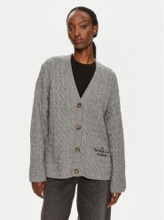 Tommy Hilfiger Kardigan WW0WW42143 Szary Relaxed Fit. Szare kardigany damskie Tommy Hilfiger, l, bez wzorów, z wełny. Za 759.99 zł.