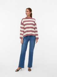 Vero Moda Sweter w kolorze jasnoróżowo-kremowym rozmiar: M. Brązowe swetry klasyczne damskie Vero Moda, m, bez kołnierzyka. Za 132.05 zł.