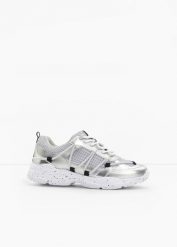 Sneakersy chunky. Szare obuwie sportowe casual damskie bonprix. Za 159.99 zł.